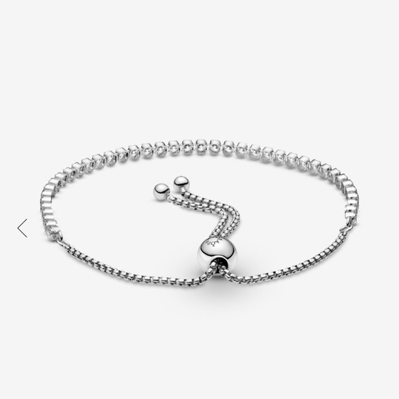 Pandora Sparkling Slider Tennis Bracelet Sterling Silver - Picture 2 of 3